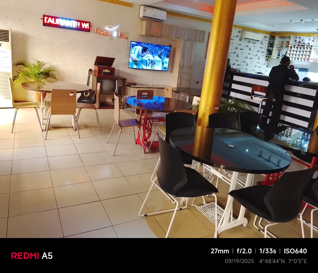 Fresh seafood restaurant meal at Tilapia & Tinz Port Harcourt