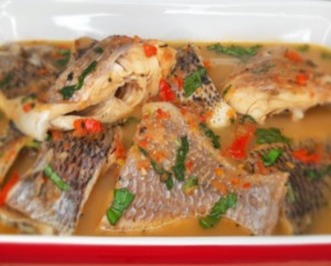 Tilapia fish pepper soup at Tilapia & Tinz Uyo